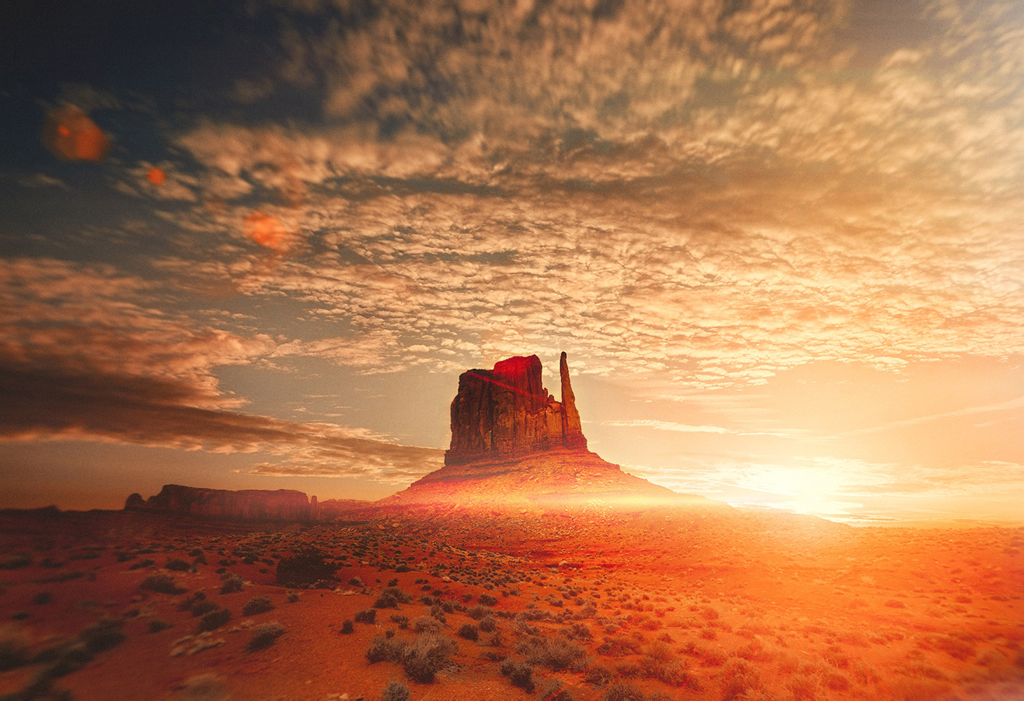 Rock formation in Monutment Valley USA