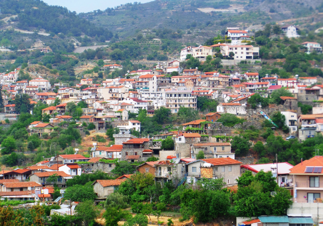 The village of Agros, Cyprus.